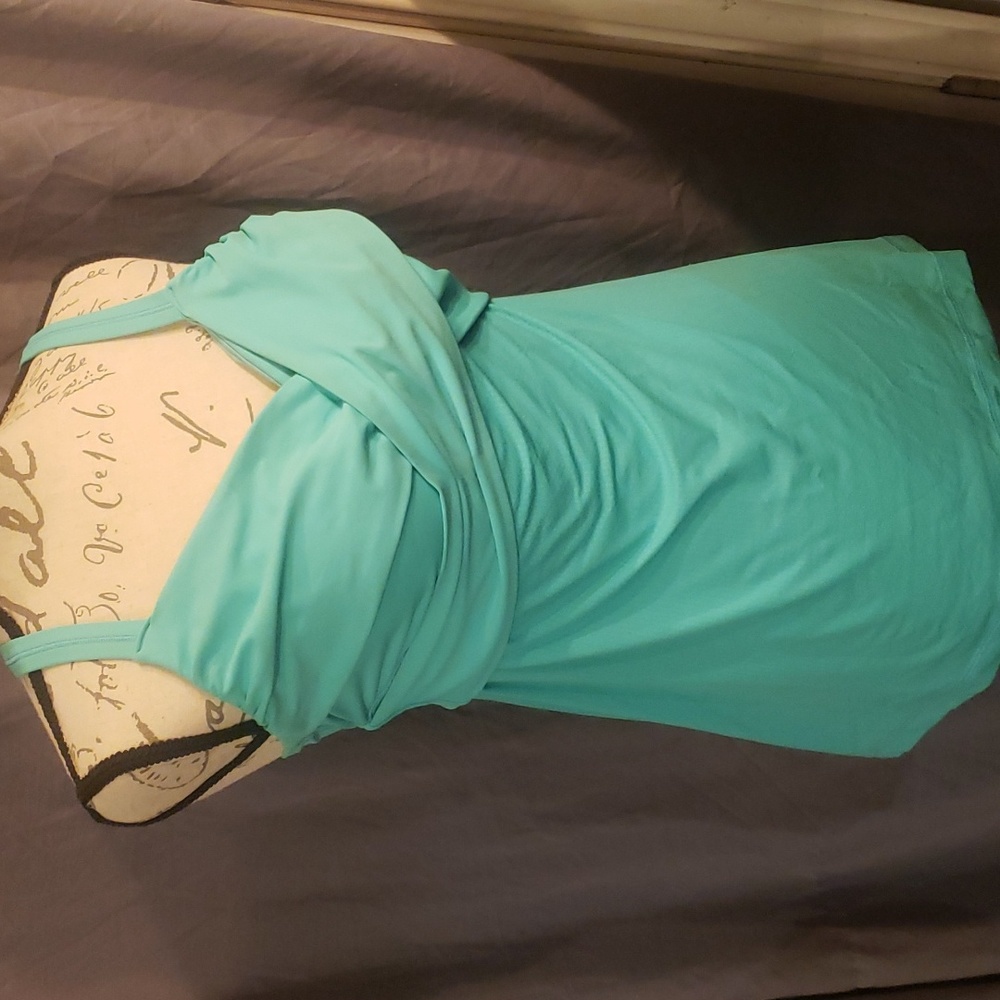 Lululemon teal wrap it up tank top